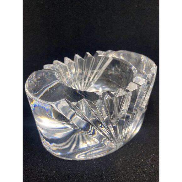 Vintage Mikasa Votive Candle Holder Lead Crystal Cut Clear Glass Heavy - Picture 9 of 12